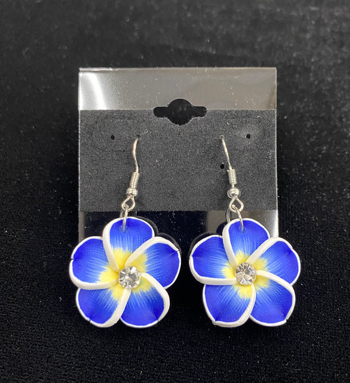 Plumeria Flower Dangling Earrings