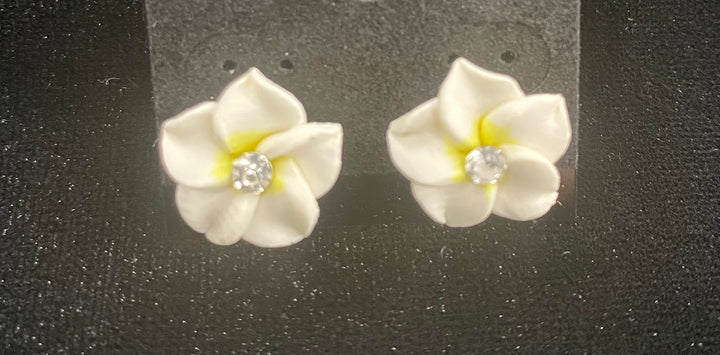 Plumeria Flower Post Earrings