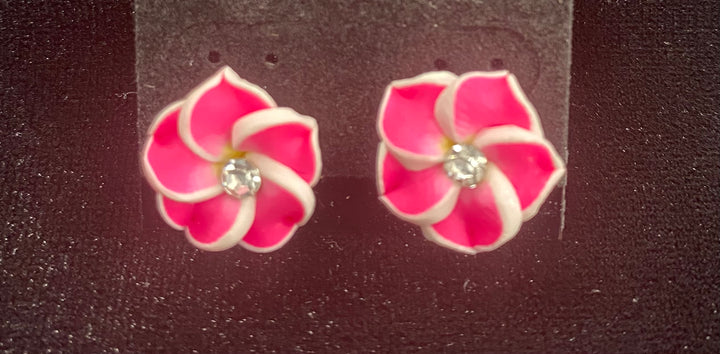 Plumeria Flower Post Earrings
