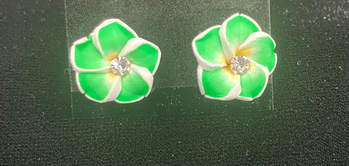 Plumeria Flower Post Earrings