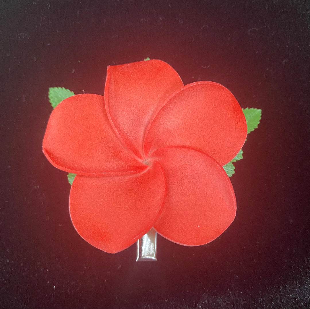 Single Plumeria Flower Hair Clip