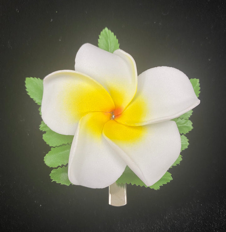 Single Plumeria Flower Hair Clip