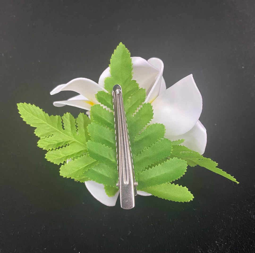 Triple Plumeria Flower Hair Clip