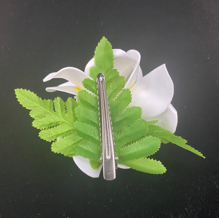 Triple Plumeria Flower Hair Clip