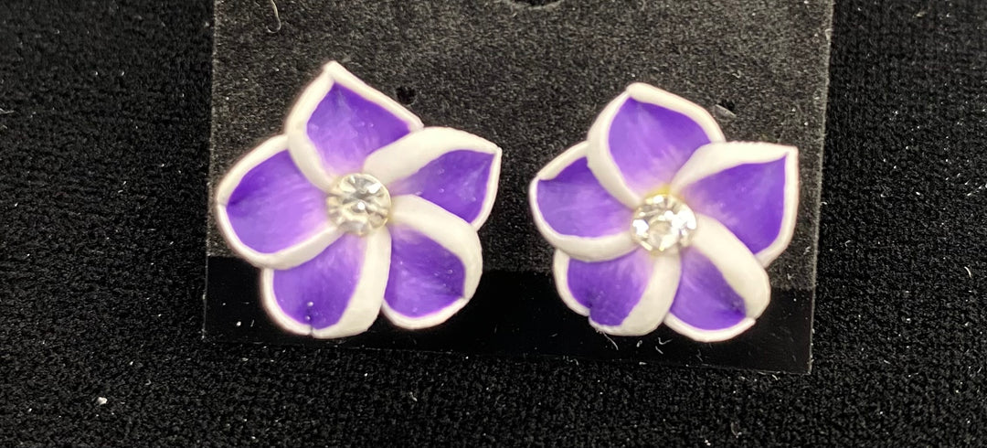 Plumeria Flower Post Earrings