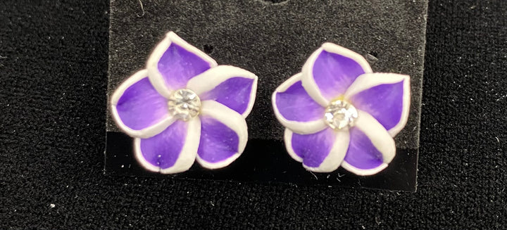 Plumeria Flower Post Earrings